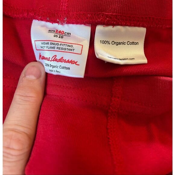 Hanna Andersson Christmas Santa Claus Pajama Set Xmas Holiday Pajamas Size 10 - Picture 6 of 6